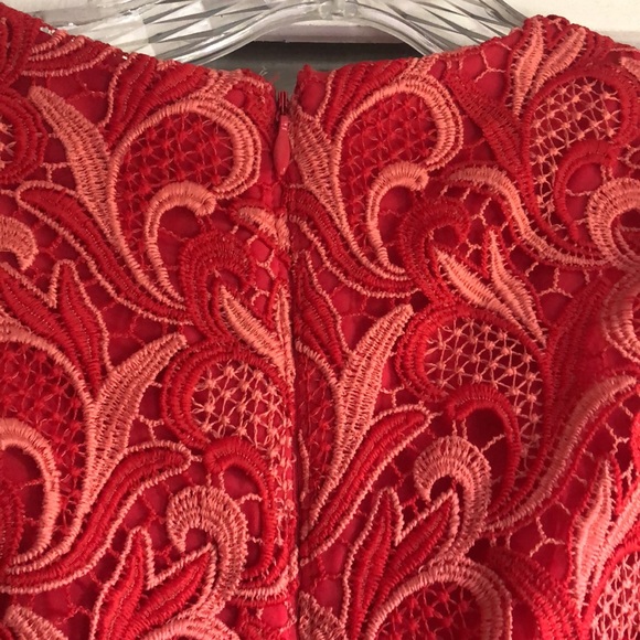 Ann Taylor Petite Two Tone Lace Sheath Dress - Picture 10 of 12